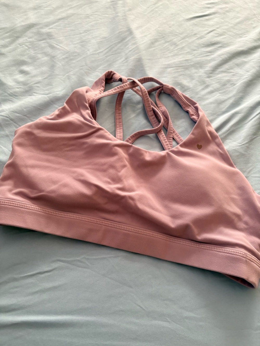 Comfort Stretch Mauve Strappy Sports Bra